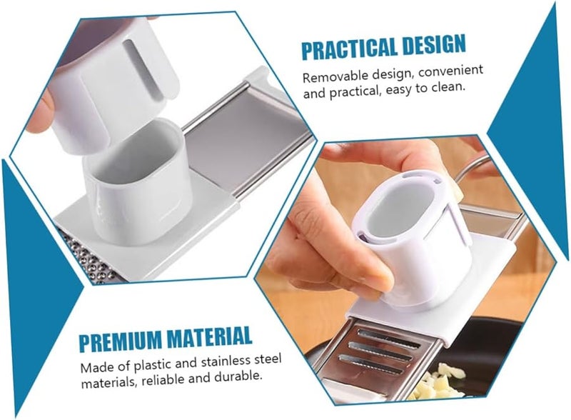 Mobestech Manual Garlic Grinder Stainless Steel Cheese Grater Vegetable Slicer - Image 4